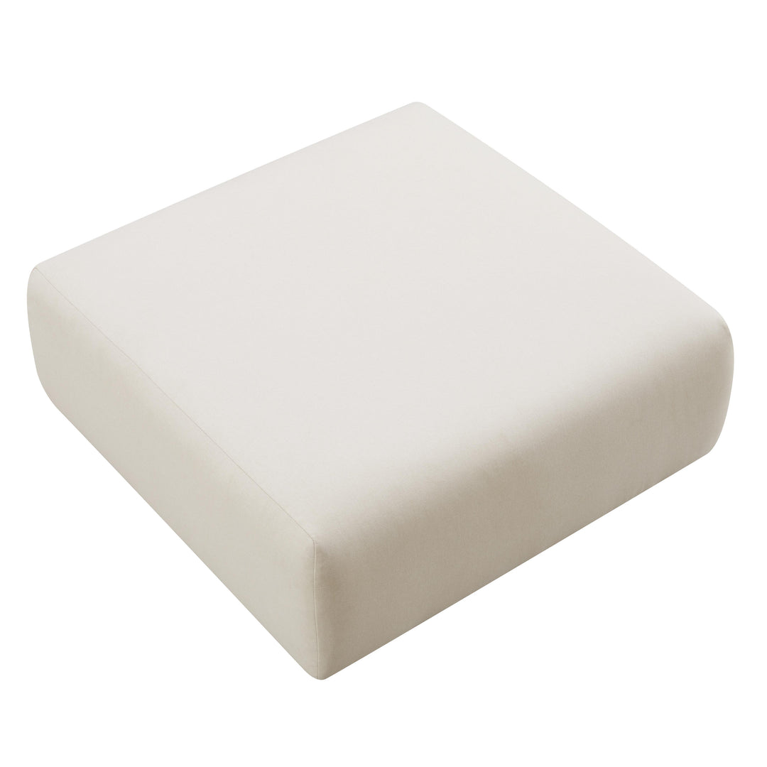 American Home Furniture | TOV Furniture - Hangover Cream Linen Ottoman