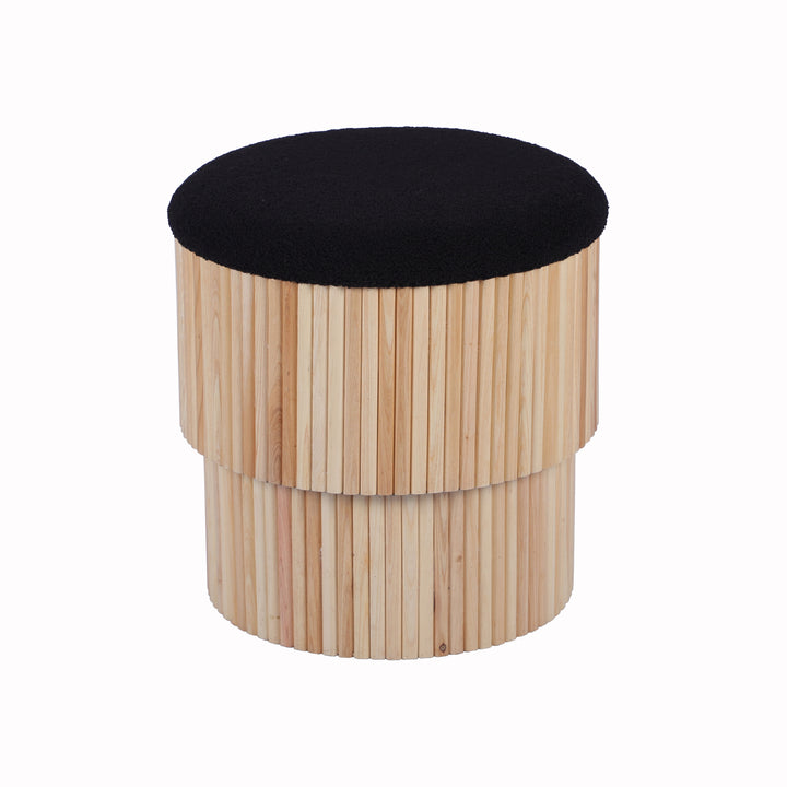 American Home Furniture | TOV Furniture - Sagano Black Tiered Storage Ottoman