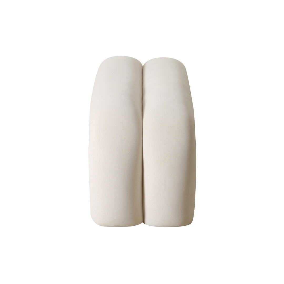TOV Furniture Leigh Cream Velvet Channeled Bench BENCHES