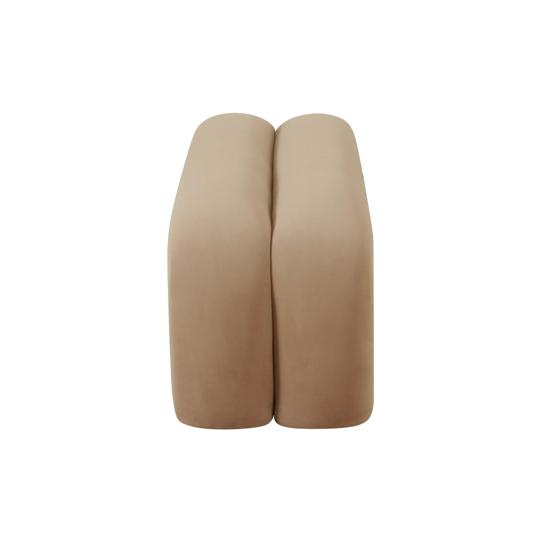 TOV Furniture Leigh Taupe Velvet Channeled Bench BENCHES
