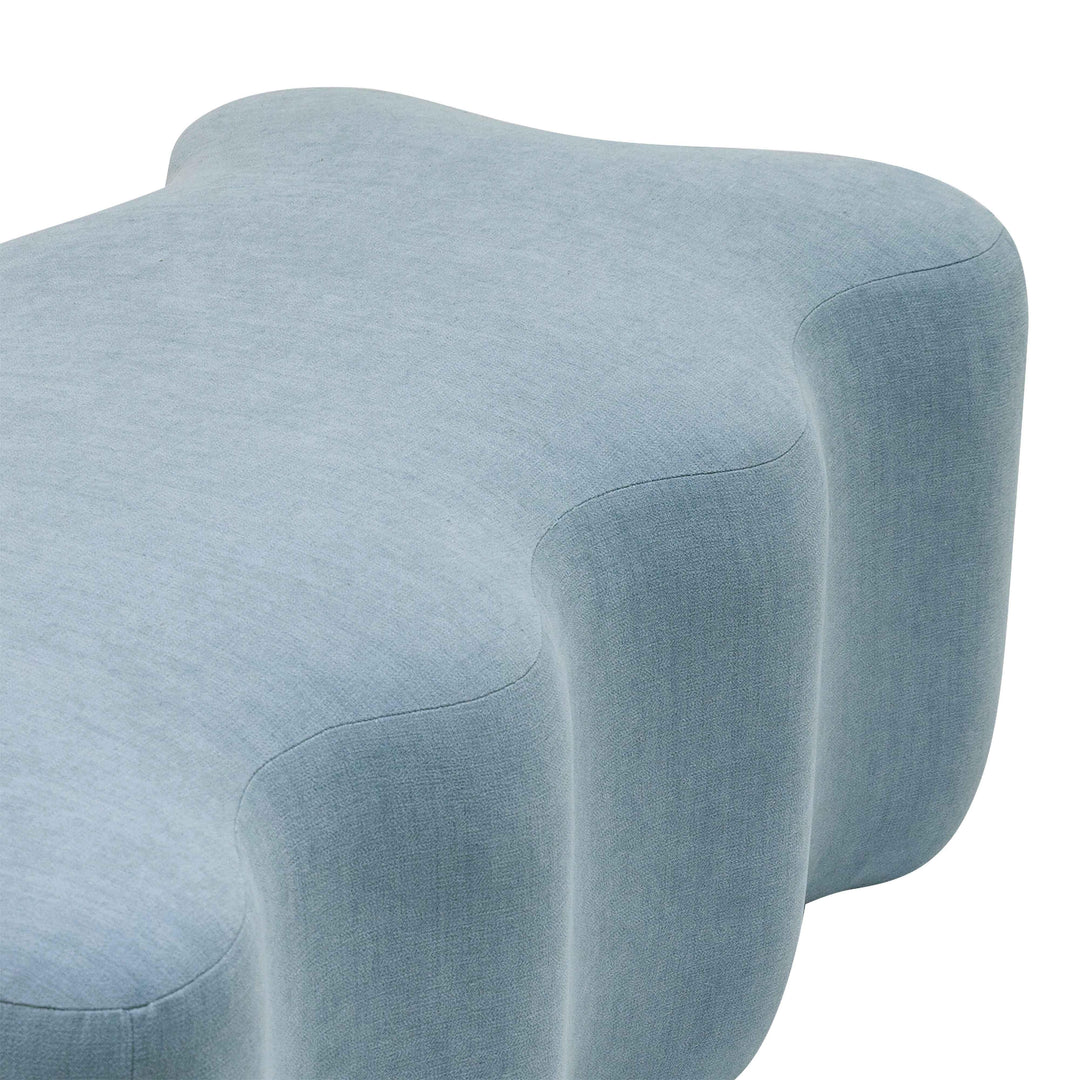 American Home Furniture | TOV Furniture - Archie Upholstered Bench in Faded Blue Linen