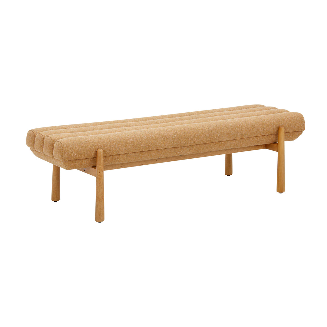 TOV Furniture Julianna Sunflower Yellow Heavy Linen Bench BENCHES
