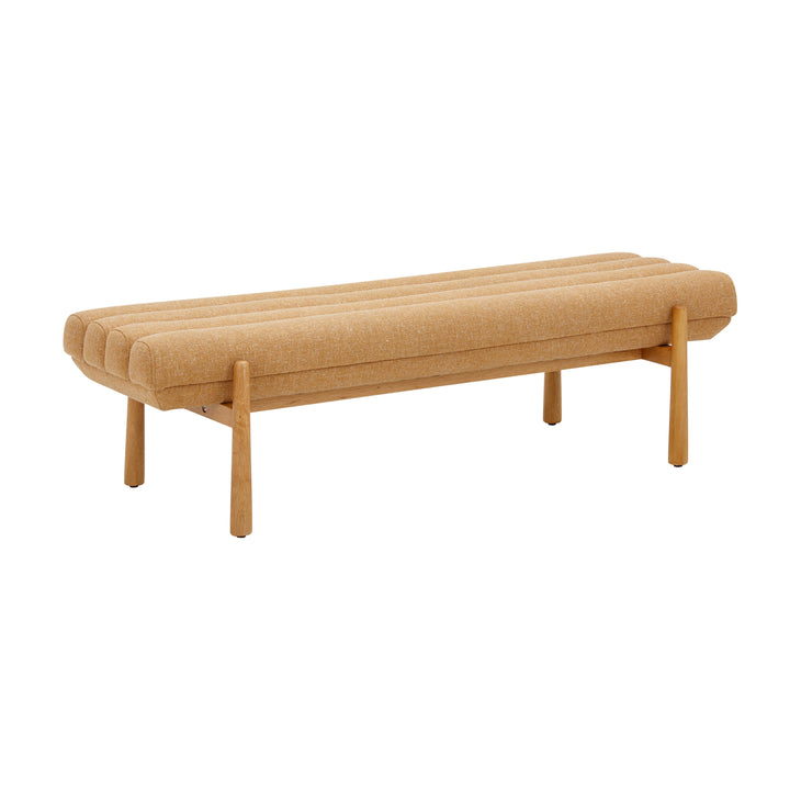 TOV Furniture Julianna Sunflower Yellow Heavy Linen Bench BENCHES