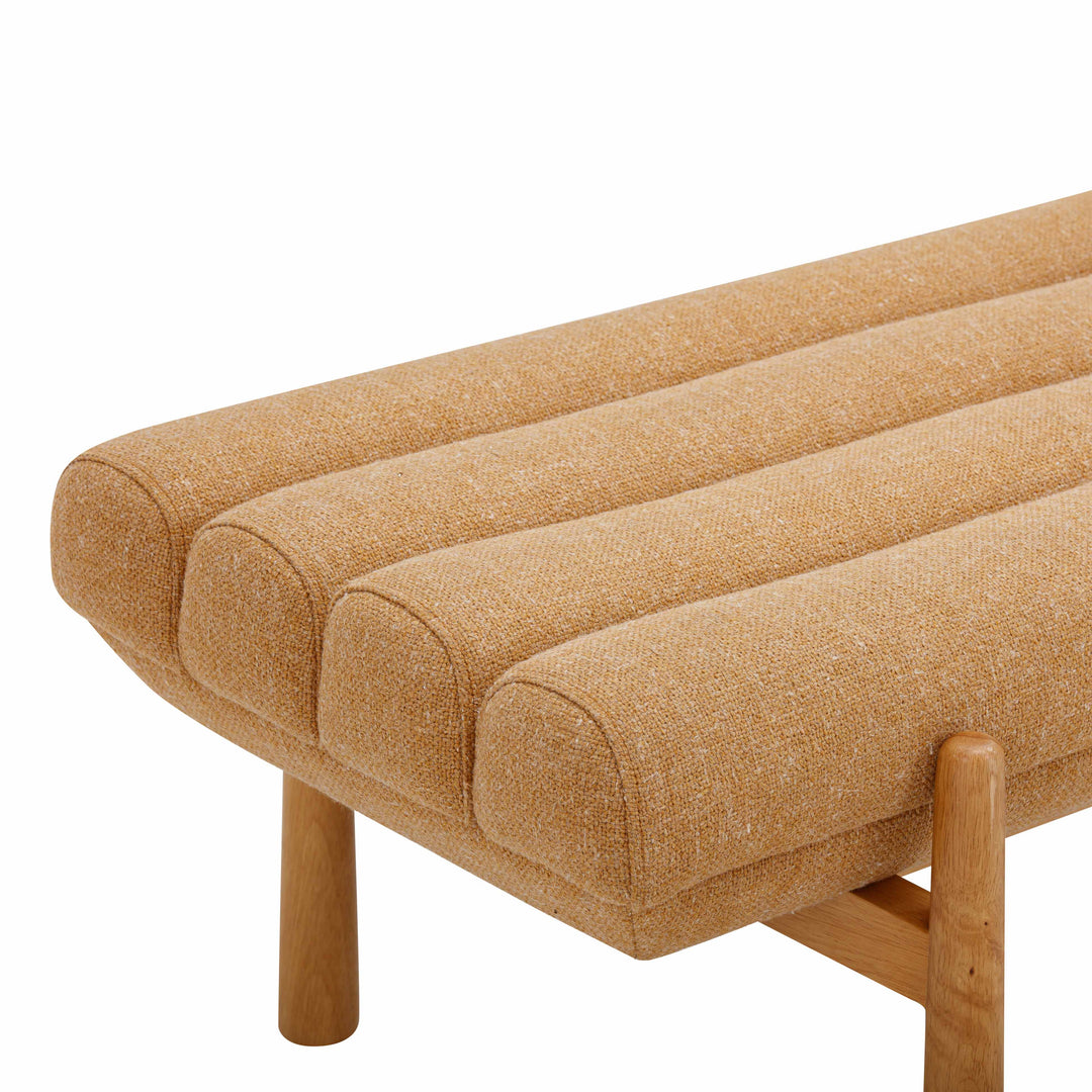 TOV Furniture Julianna Sunflower Yellow Heavy Linen Bench BENCHES