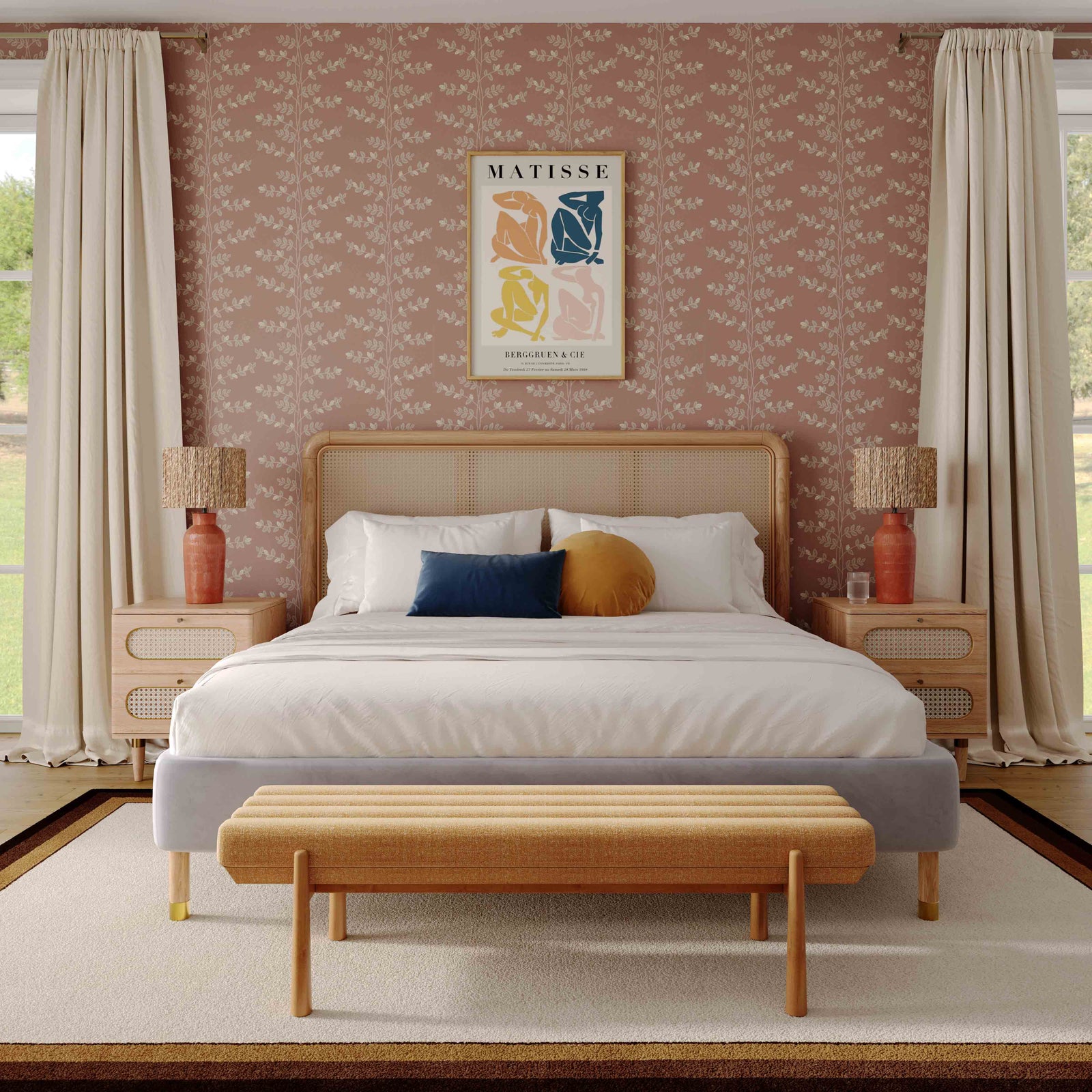 TOV Furniture Julianna Sunflower Yellow Heavy Linen Bench BENCHES