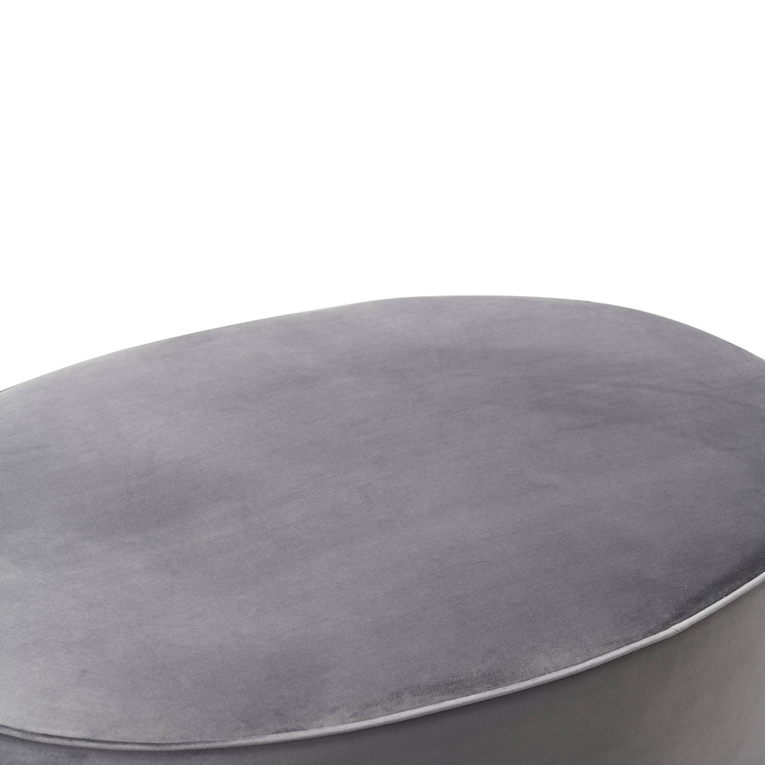TOV Furniture Scarlett Grey Ottoman OTTOMANS, POUFS, + STOOLS