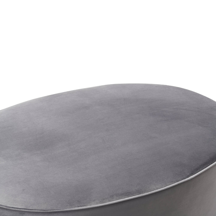 TOV Furniture Scarlett Grey Ottoman OTTOMANS, POUFS, + STOOLS