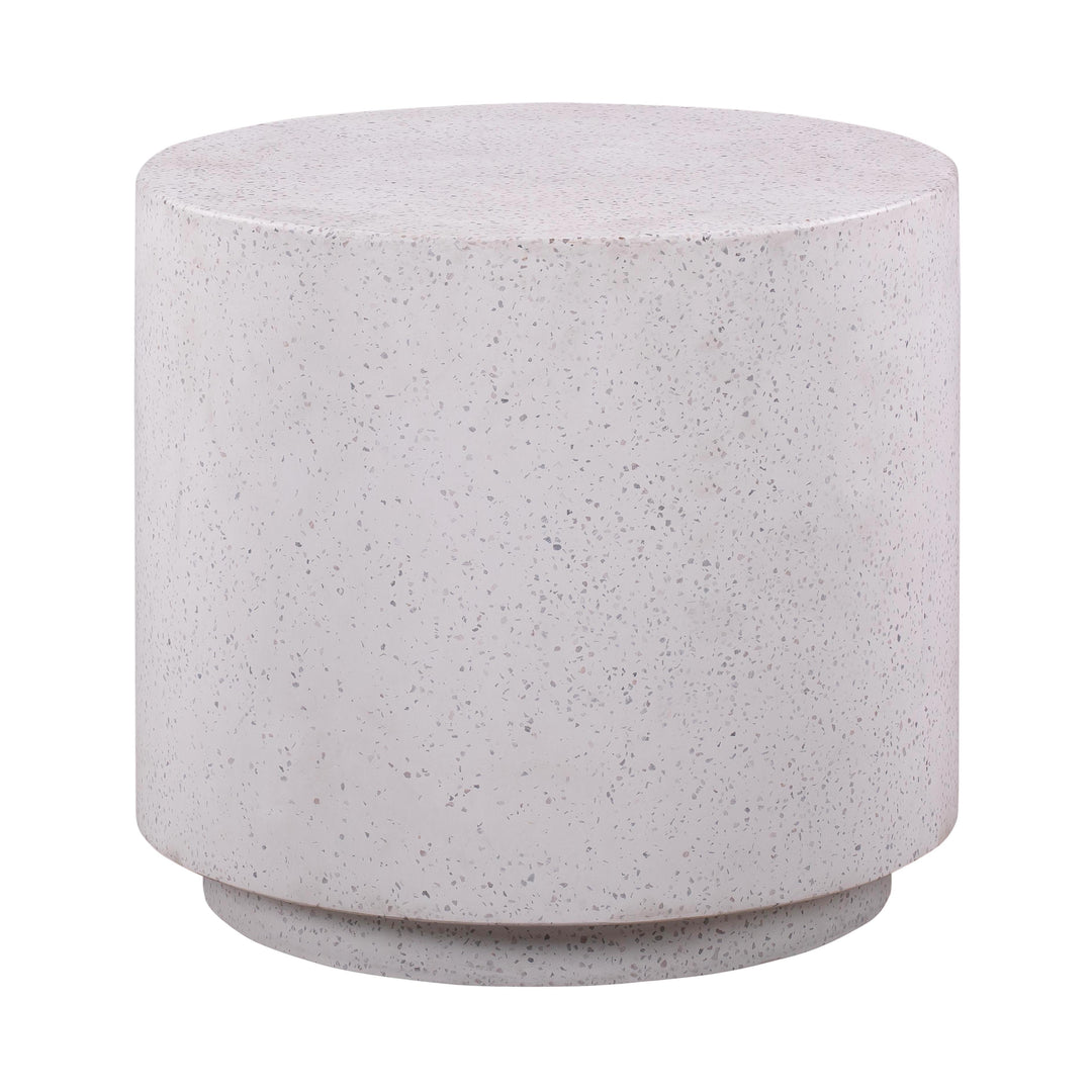 TOV Furniture Terrazzo Light Speckled Side Table OUTDOOR ACCENT TABLES