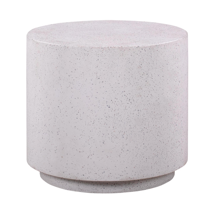 TOV Furniture Terrazzo Light Speckled Side Table OUTDOOR ACCENT TABLES