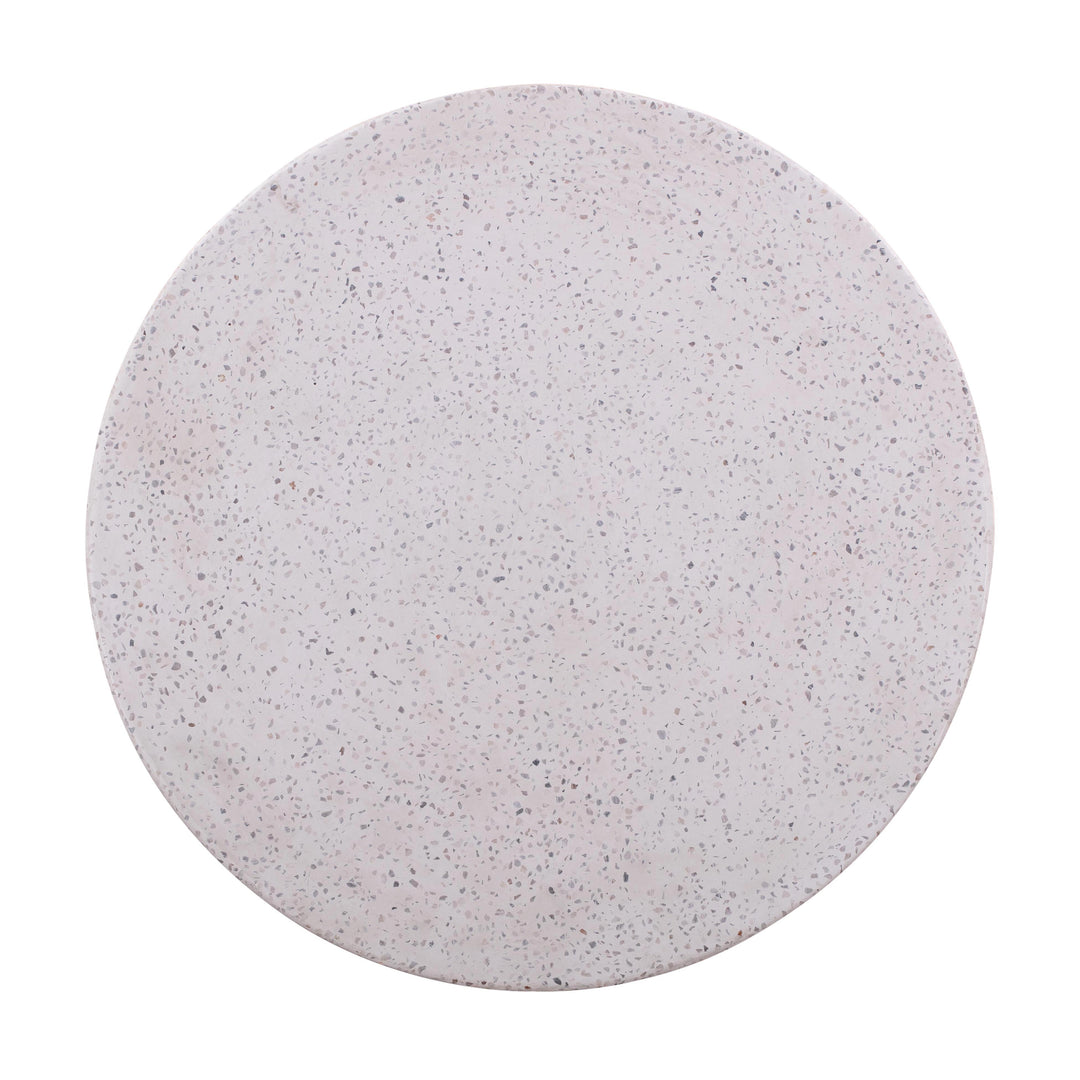 TOV Furniture Terrazzo Light Speckled Side Table OUTDOOR ACCENT TABLES