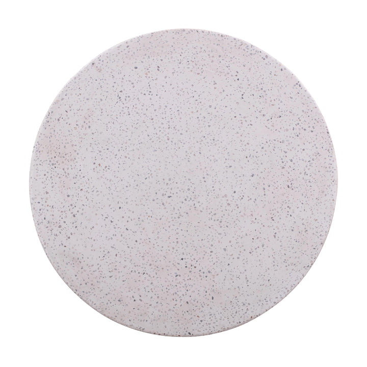 TOV Furniture Terrazzo Light Speckled Side Table OUTDOOR ACCENT TABLES