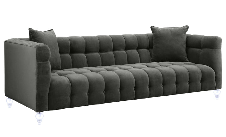 TOV Furniture Bea Grey Velvet Sofa SOFAS + SECTIONALS