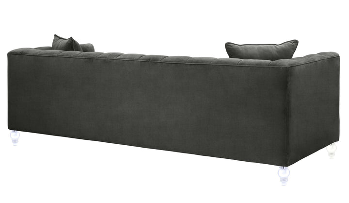 TOV Furniture Bea Grey Velvet Sofa SOFAS + SECTIONALS