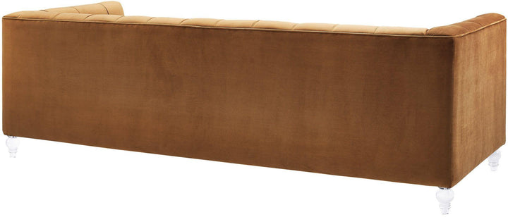 TOV Furniture Bea Cognac Velvet Sofa SOFAS + SECTIONALS