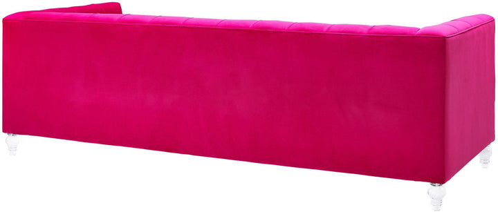 TOV Furniture Bea Hot Pink Velvet Sofa SOFAS + SECTIONALS