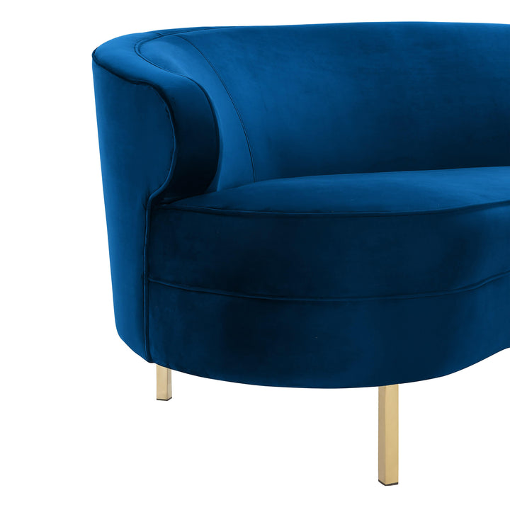 American Home Furniture | TOV Furniture - Baila Navy Velvet Sofa