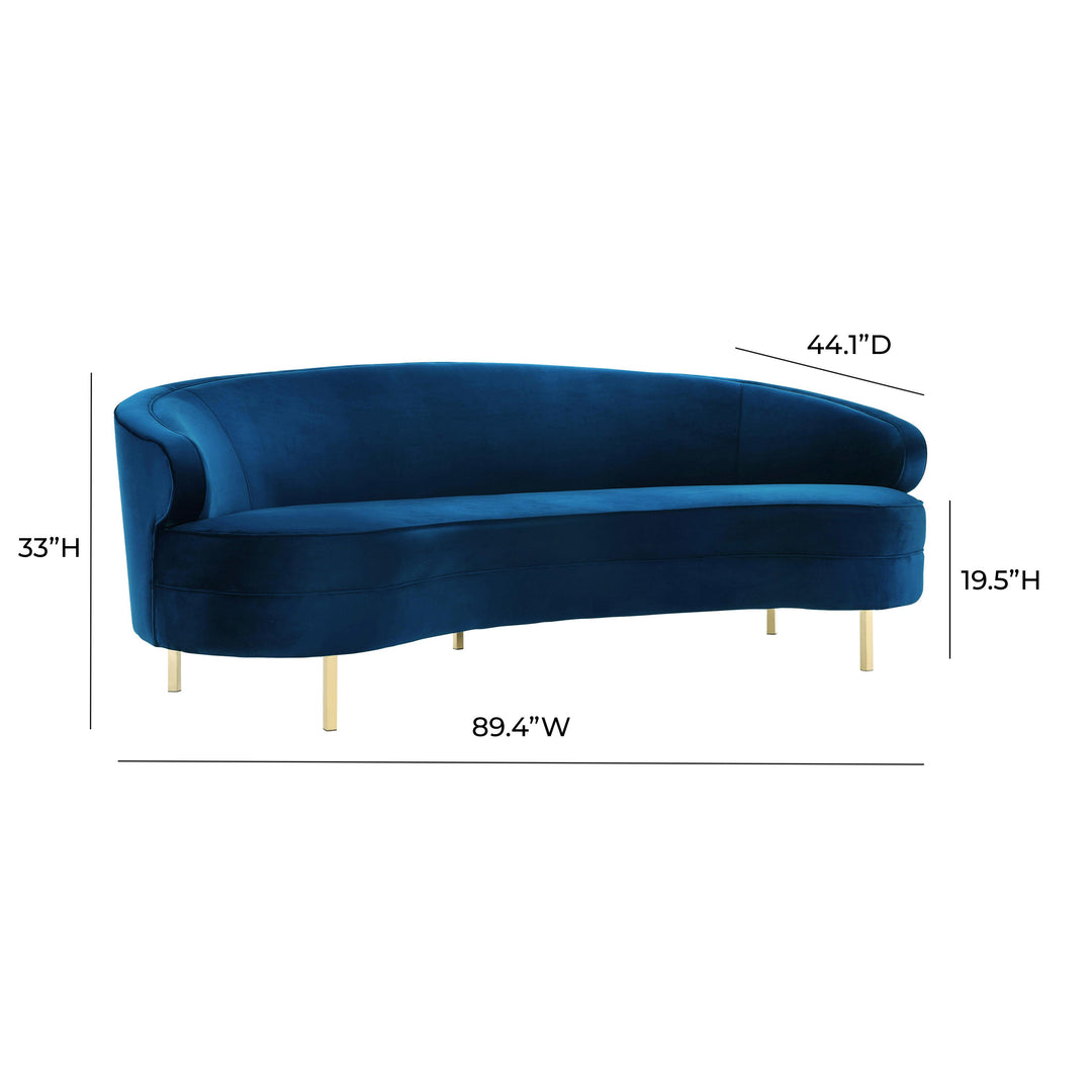 American Home Furniture | TOV Furniture - Baila Navy Velvet Sofa