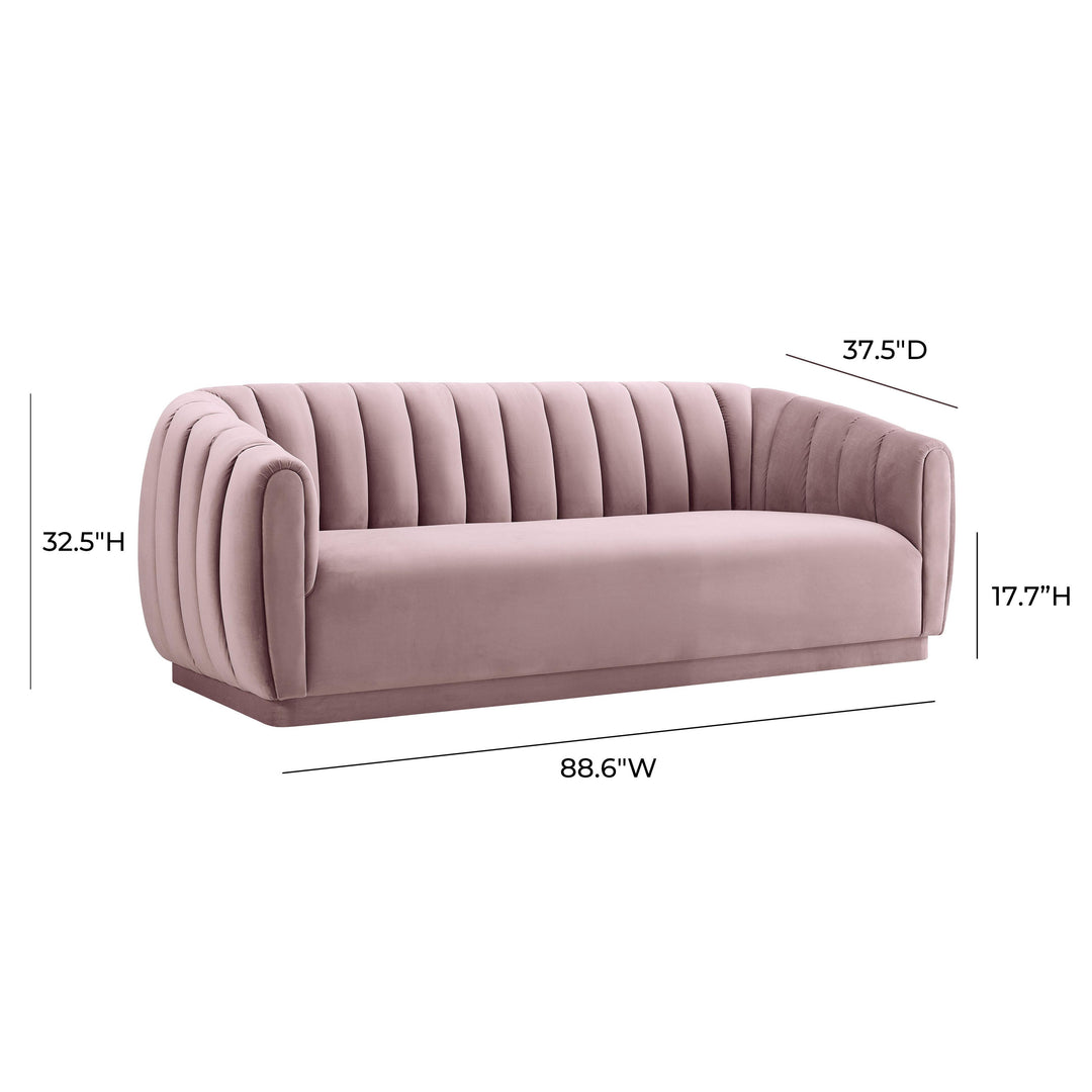 American Home Furniture | TOV Furniture - Arno Mauve Velvet Sofa