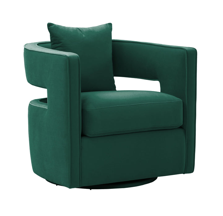 American Home Furniture | TOV Furniture - Kennedy Forest Green Swivel Chair