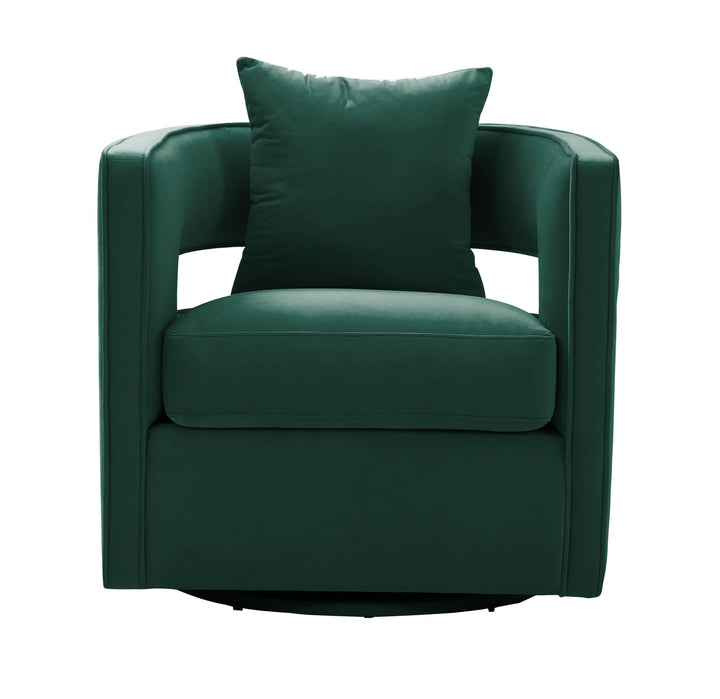 American Home Furniture | TOV Furniture - Kennedy Forest Green Swivel Chair