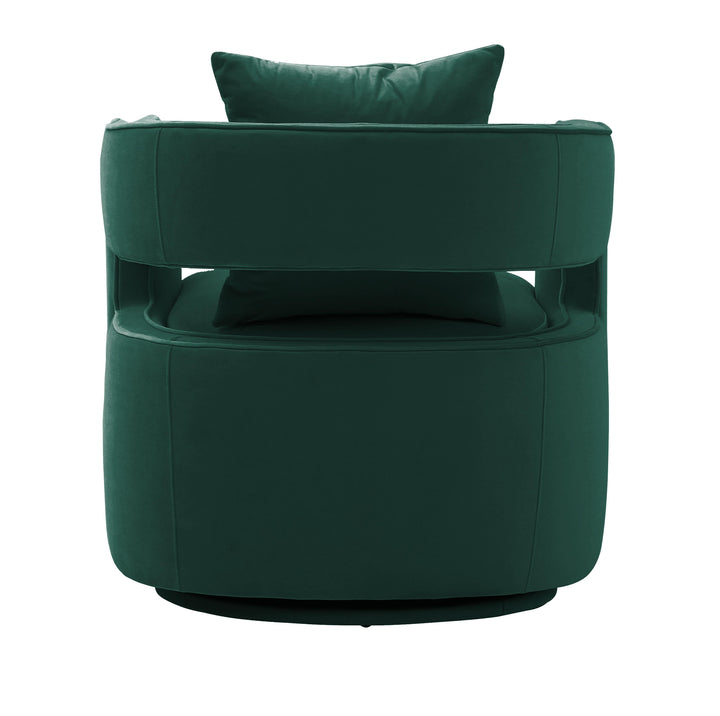 TOV Furniture Kennedy Forest Green Swivel Chair ACCENT + LOUNGE CHAIRS
