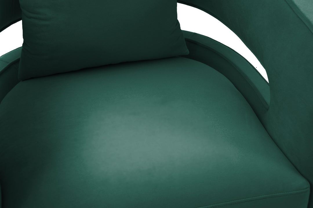 TOV Furniture Kennedy Forest Green Swivel Chair ACCENT + LOUNGE CHAIRS