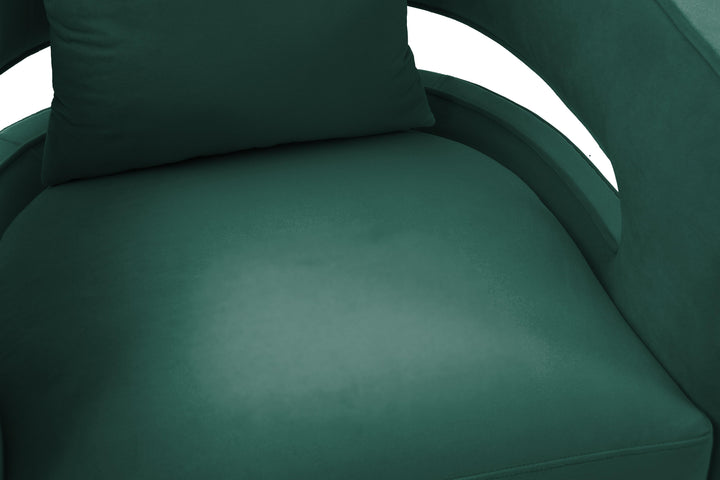 TOV Furniture Kennedy Forest Green Swivel Chair ACCENT + LOUNGE CHAIRS