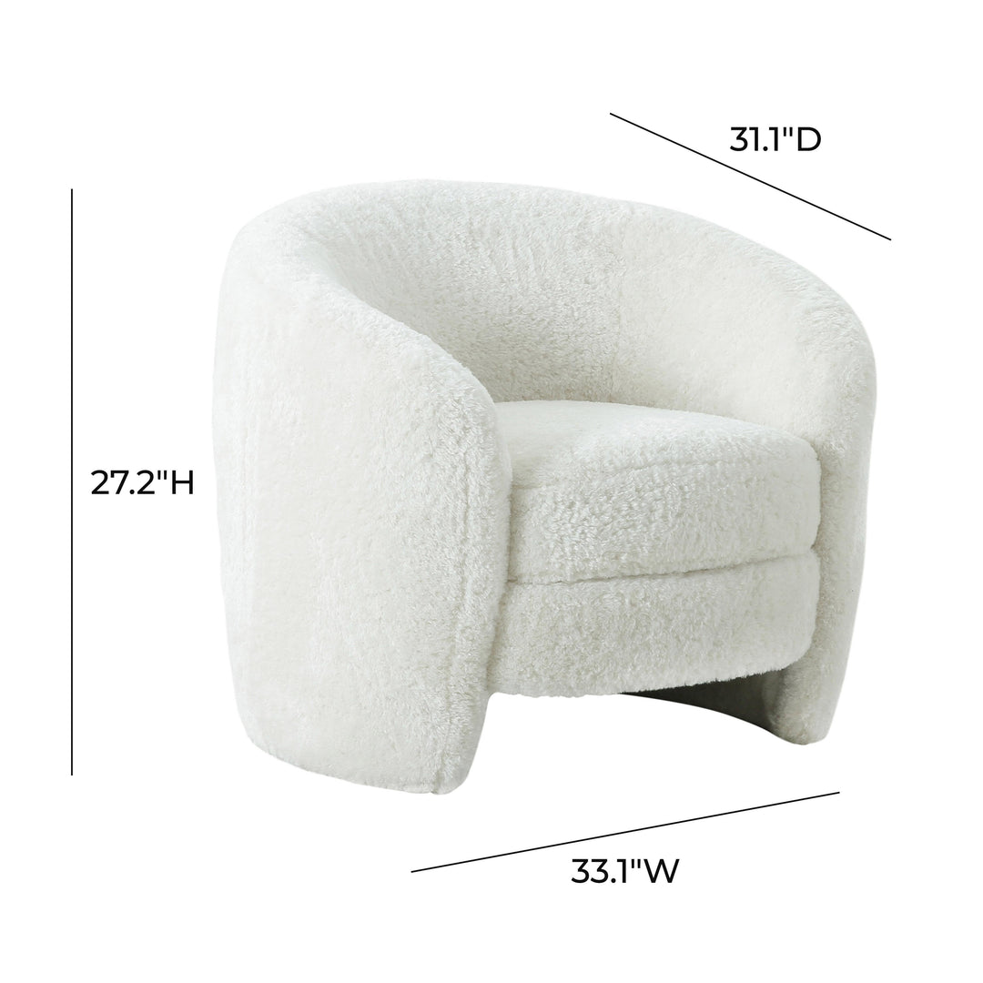 TOV Furniture Dakota Faux Shearling Armchair ACCENT + LOUNGE CHAIRS