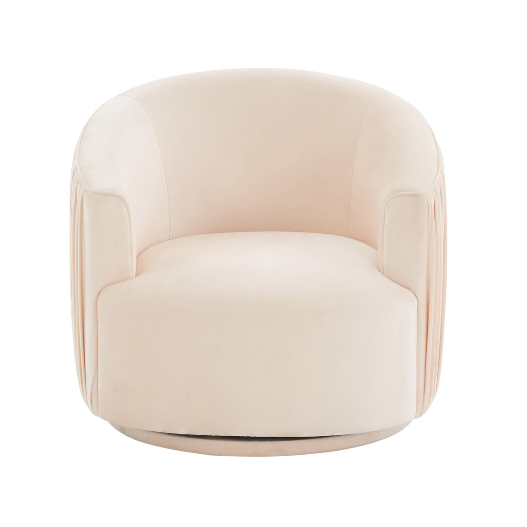 American Home Furniture | TOV Furniture - London Peche Pleated Swivel Chair