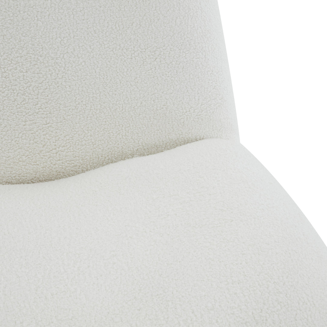 American Home Furniture | TOV Furniture - Emily White Boucle Swivel Chair