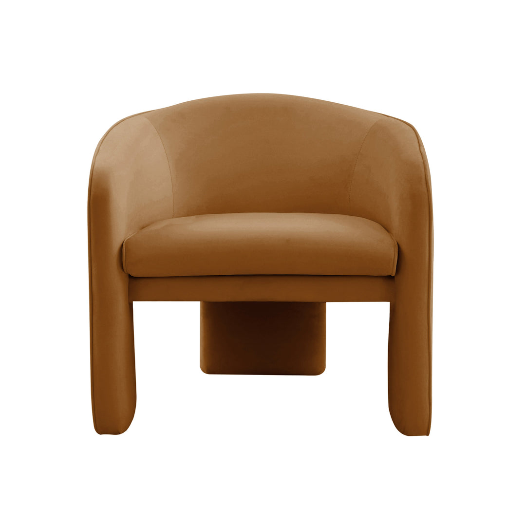 TOV Furniture Marla Cognac Velvet Accent Chair ACCENT + LOUNGE CHAIRS