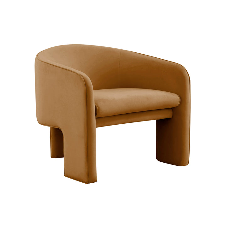 American Home Furniture | TOV Furniture - Marla Cognac Velvet Accent Chair