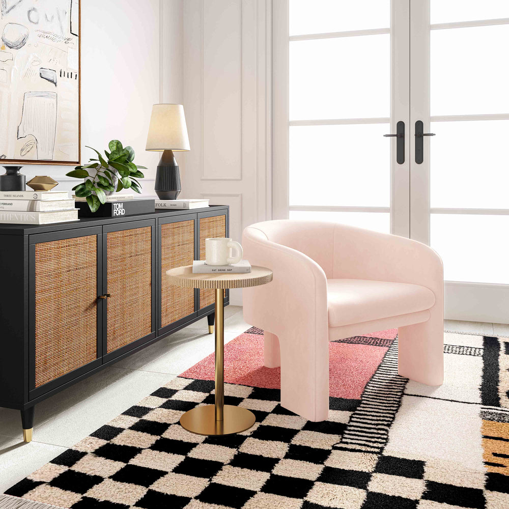 American Home Furniture | TOV Furniture - Marla Peche Velvet Accent Chair