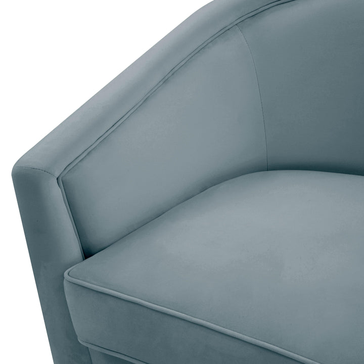 American Home Furniture | TOV Furniture - Flapper Bluestone Swivel Chair