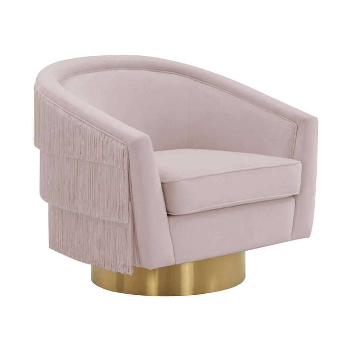 American Home Furniture | TOV Furniture - Flapper Blush Swivel Chair