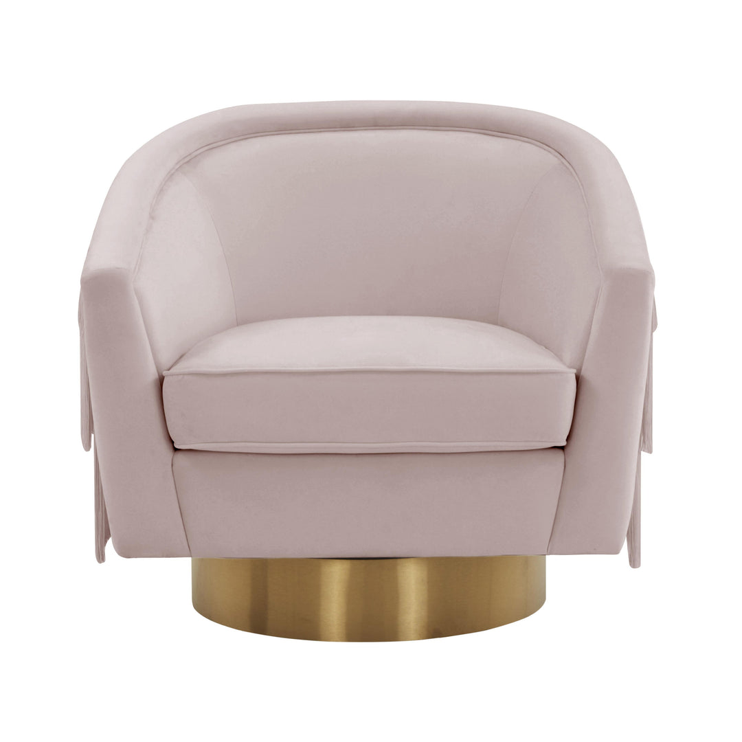 American Home Furniture | TOV Furniture - Flapper Blush Swivel Chair