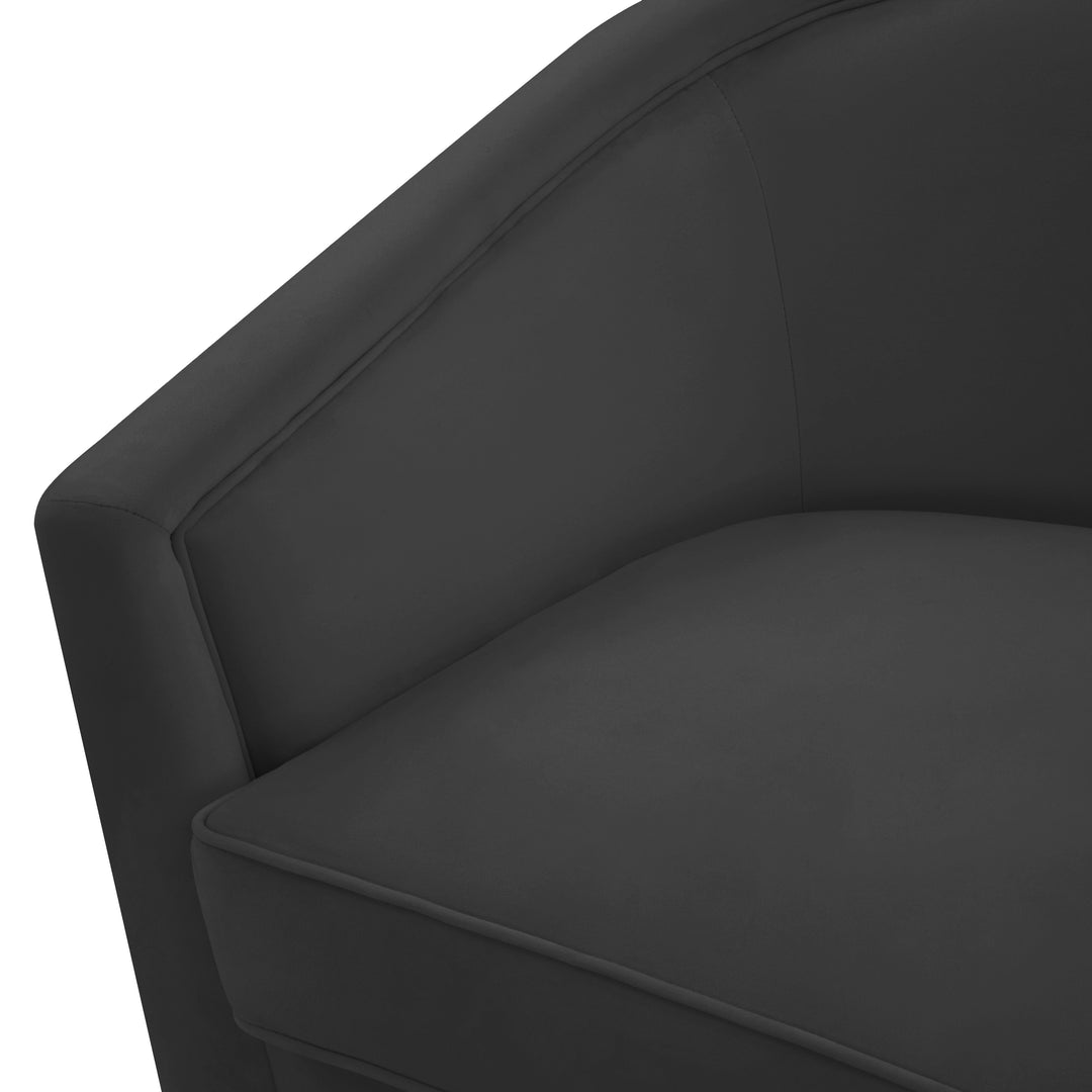 American Home Furniture | TOV Furniture - Flapper Black Swivel Chair