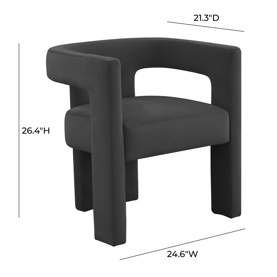 American Home Furniture | TOV Furniture - Sloane Black Velvet Chair