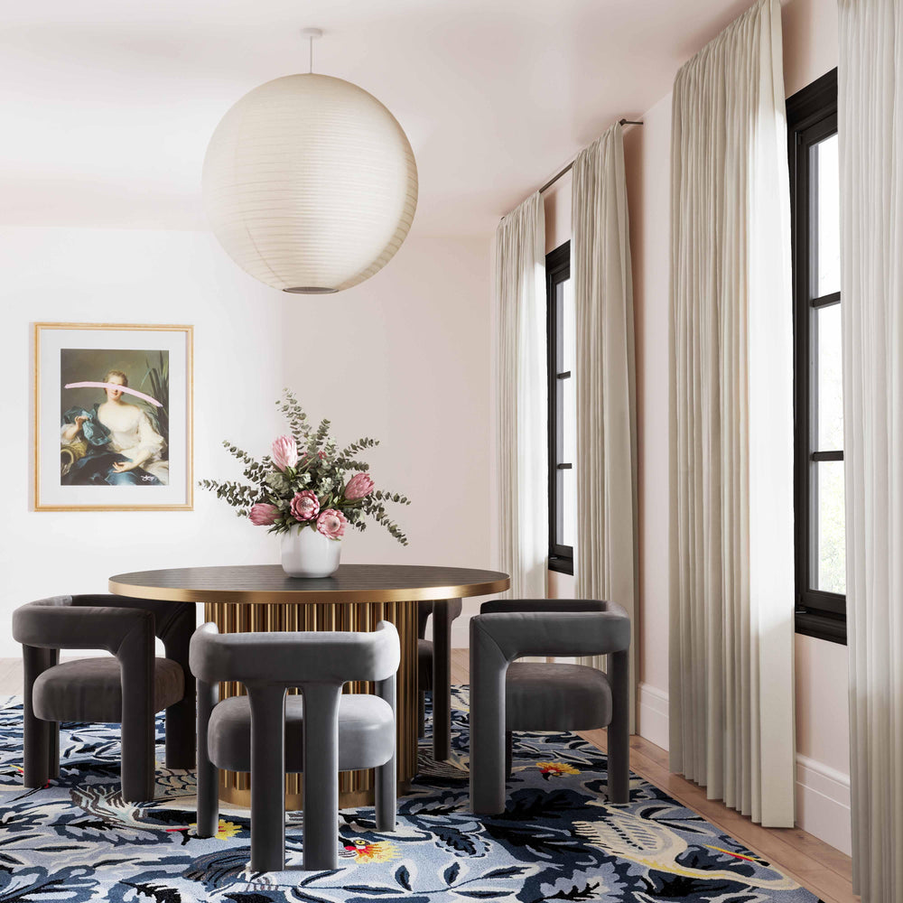 American Home Furniture | TOV Furniture - Sloane Dark Grey Velvet Chair