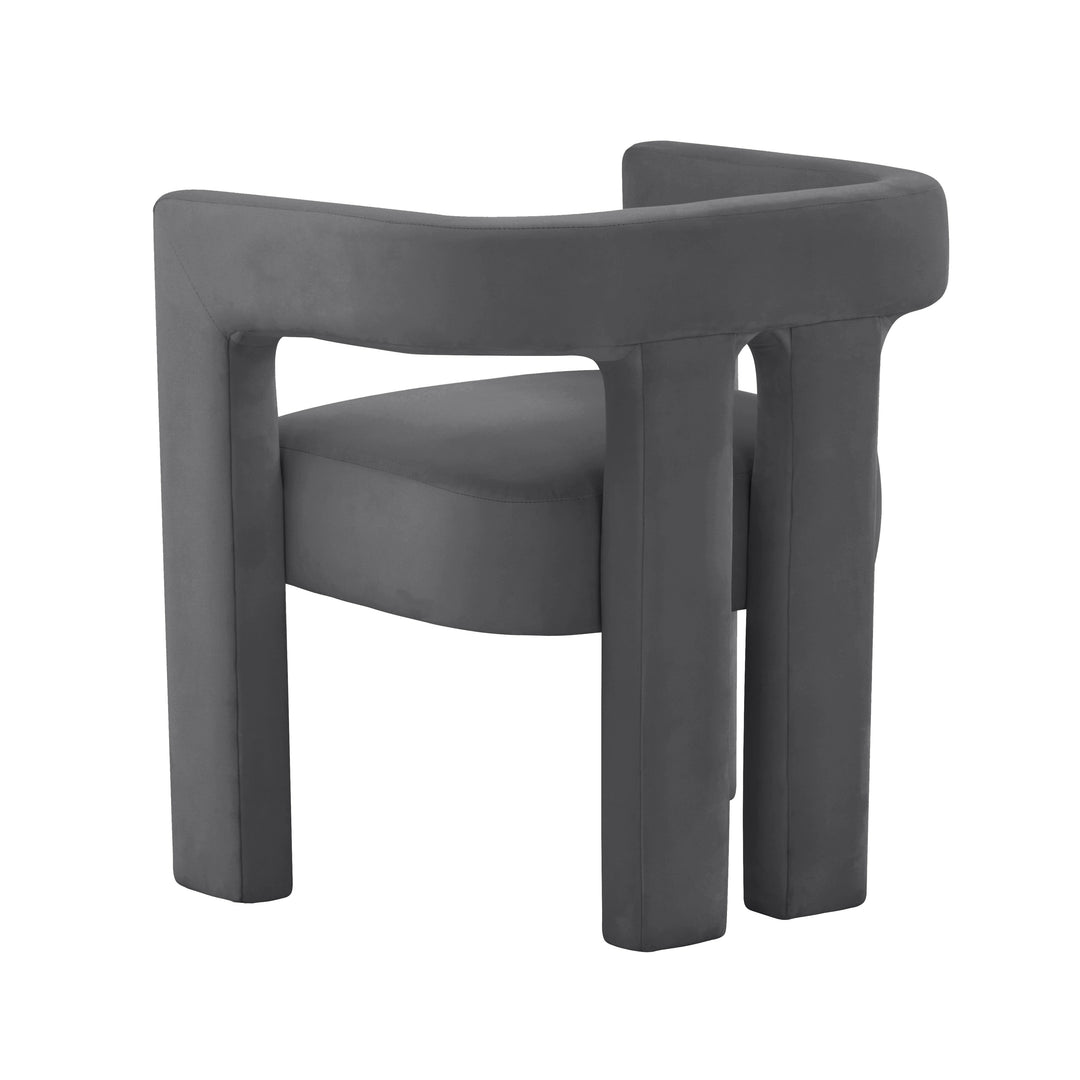 American Home Furniture | TOV Furniture - Sloane Dark Grey Velvet Chair