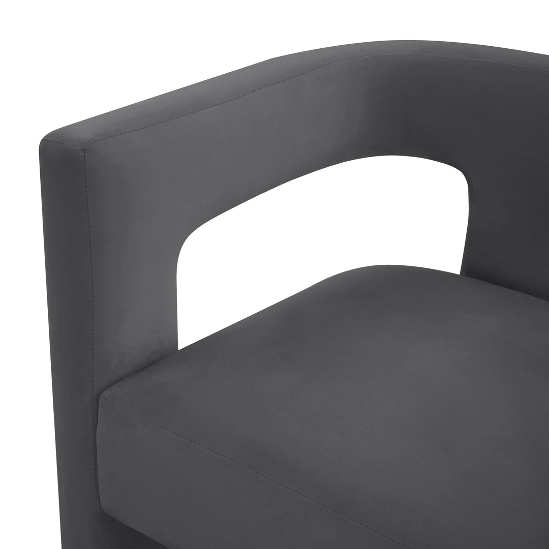 American Home Furniture | TOV Furniture - Sloane Dark Grey Velvet Chair