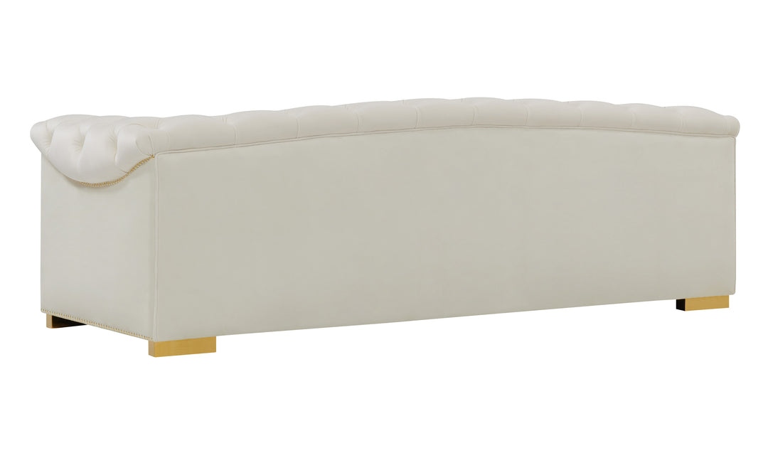 American Home Furniture | TOV Furniture - Farah Cream Velvet Sofa