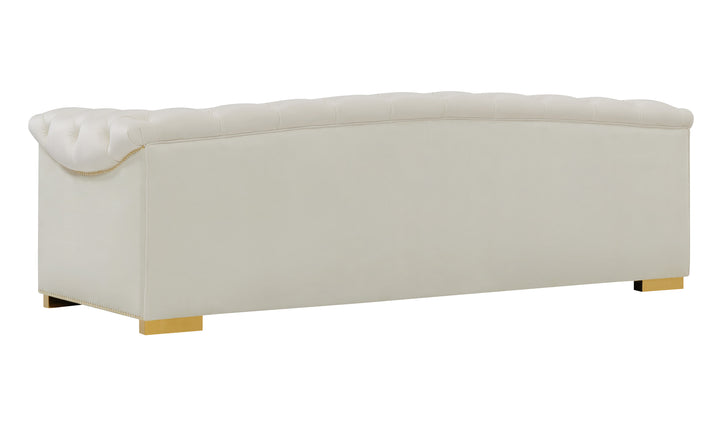 American Home Furniture | TOV Furniture - Farah Cream Velvet Sofa