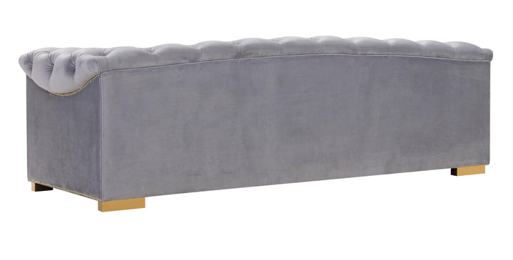 American Home Furniture | TOV Furniture - Farah Grey Velvet Sofa