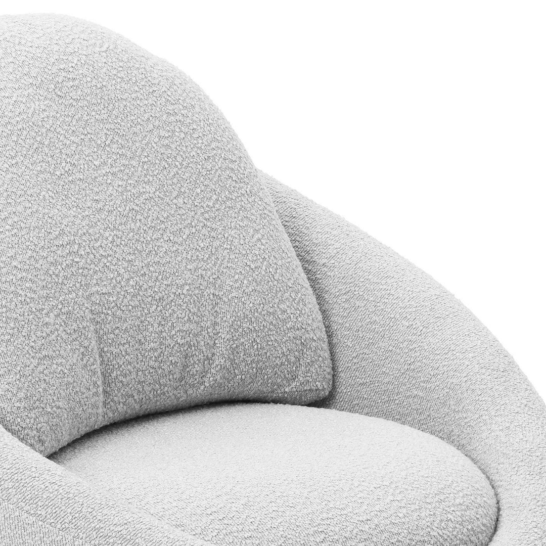 American Home Furniture | TOV Furniture - Sammy Light Grey Boucle Swivel Lounge Chair