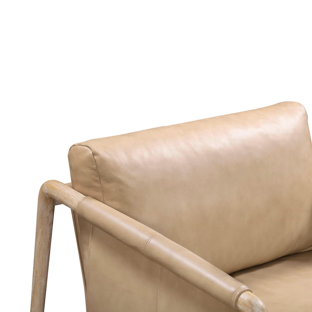 American Home Furniture | TOV Furniture - Chakka Tan Genuine Leather Accent Chair