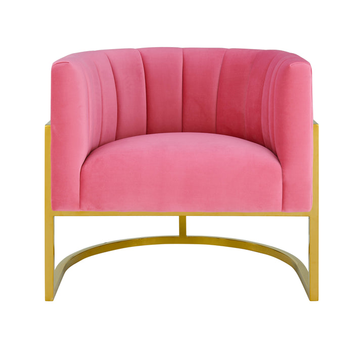 American Home Furniture | TOV Furniture - Magnolia Rose Pink Velvet Chair