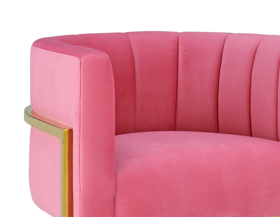 American Home Furniture | TOV Furniture - Magnolia Rose Pink Velvet Chair