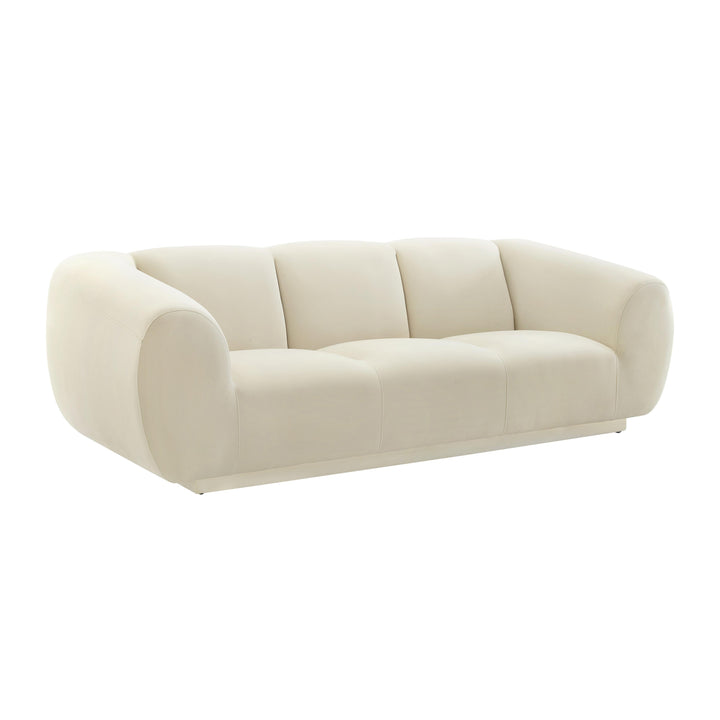 American Home Furniture | TOV Furniture - Emmet Cream Velvet Sofa