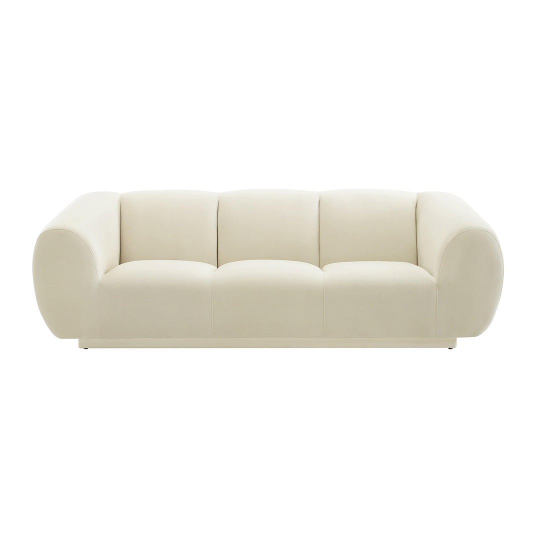 American Home Furniture | TOV Furniture - Emmet Cream Velvet Sofa